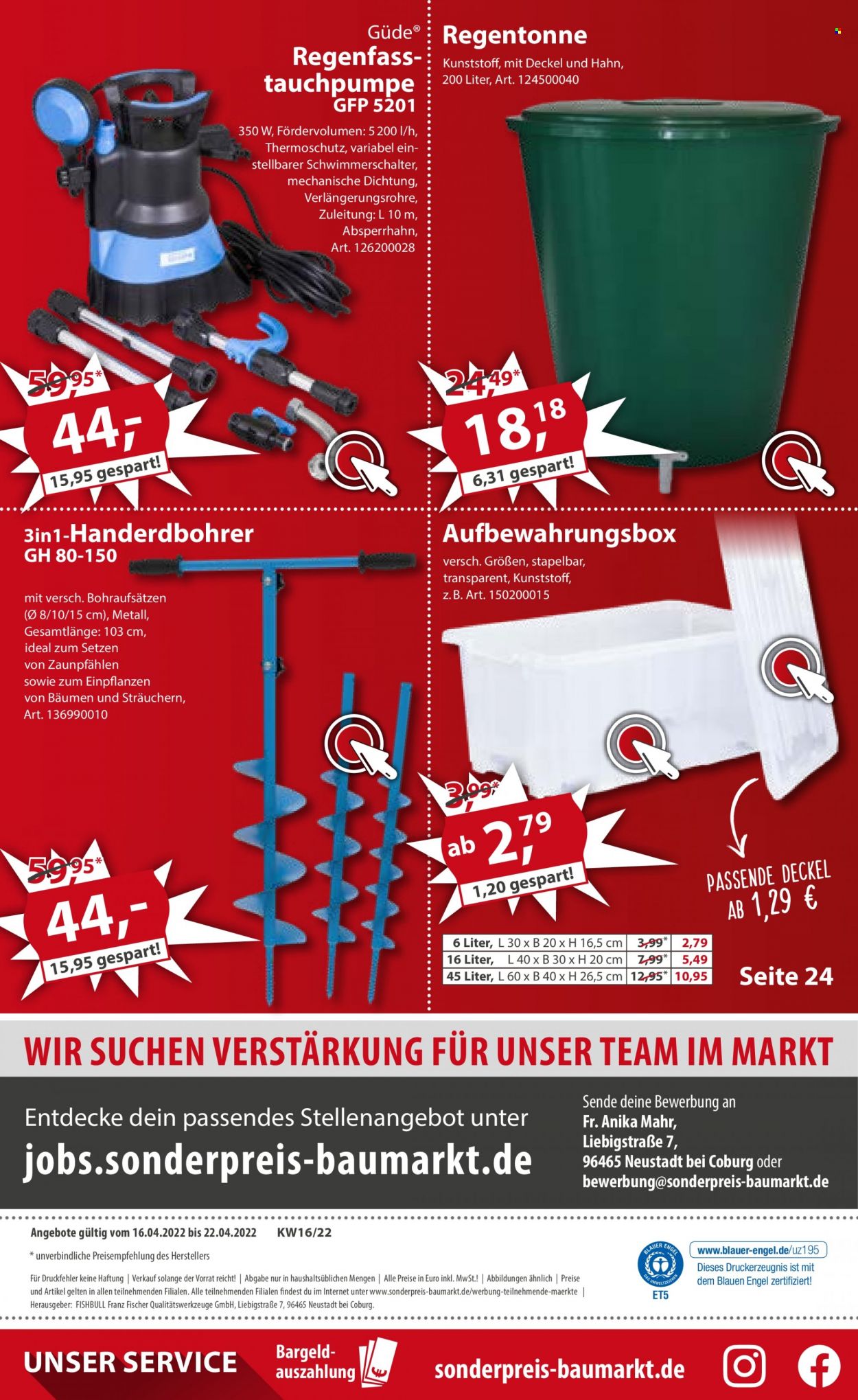 Sonderpreis-Baumarkt Prospekte  - 16.04.2022 - 22.04.2022. Seite 24