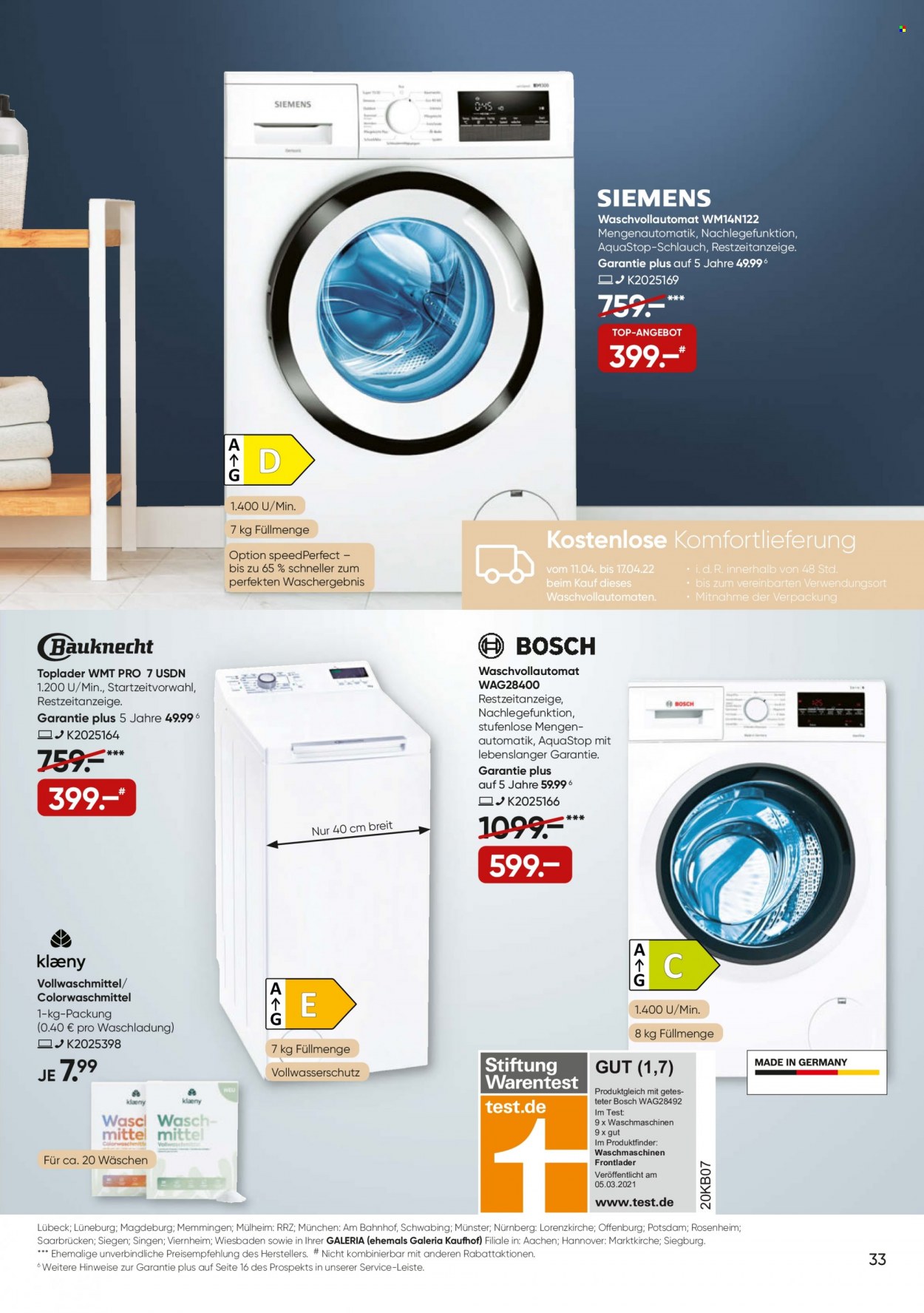 GALERIA Karstadt Kaufhof Prospekte  - 11.04.2022 - 17.04.2022. Seite 33