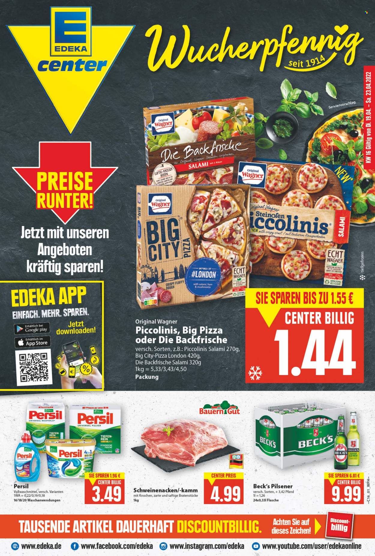 Edeka Prospekte  - 19.04.2022 - 23.04.2022. Seite 1