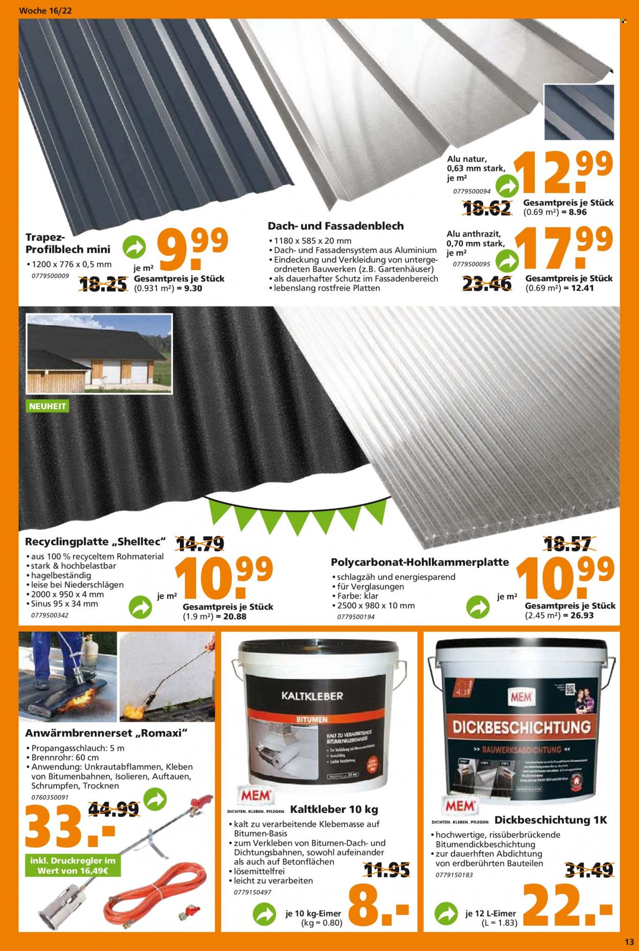 Globus Baumarkt Prospekte  - 19.04.2022 - 23.04.2022. Seite 13