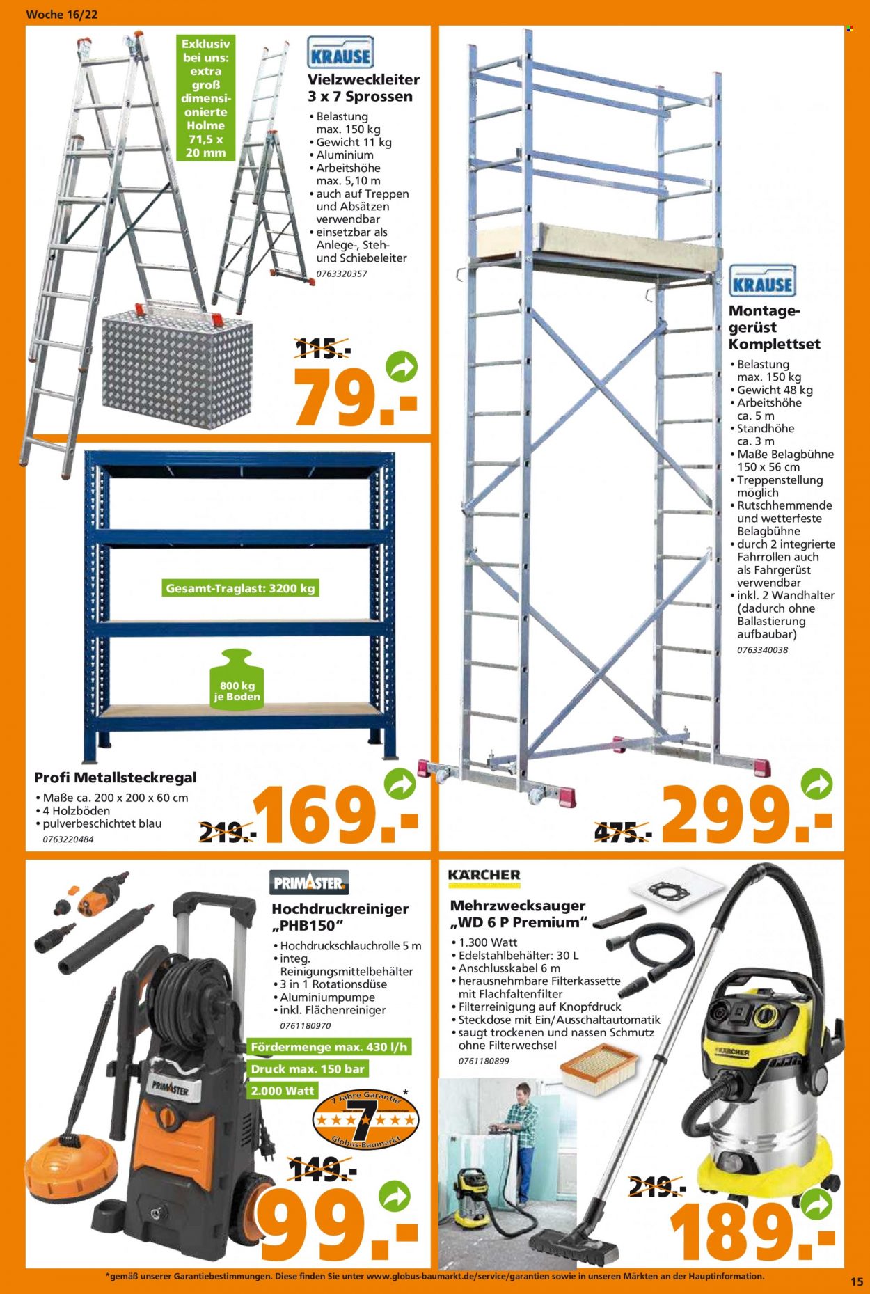 Globus Baumarkt Prospekte  - 19.04.2022 - 23.04.2022. Seite 15