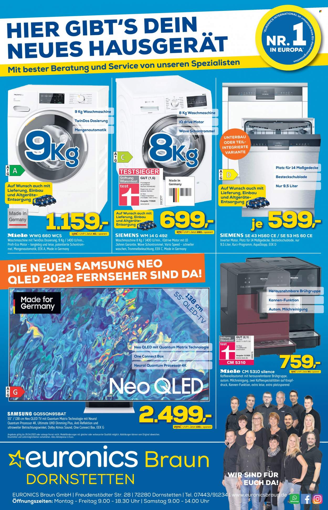 Euronics Prospekte  - 20.04.2022 - 26.04.2022. Seite 1