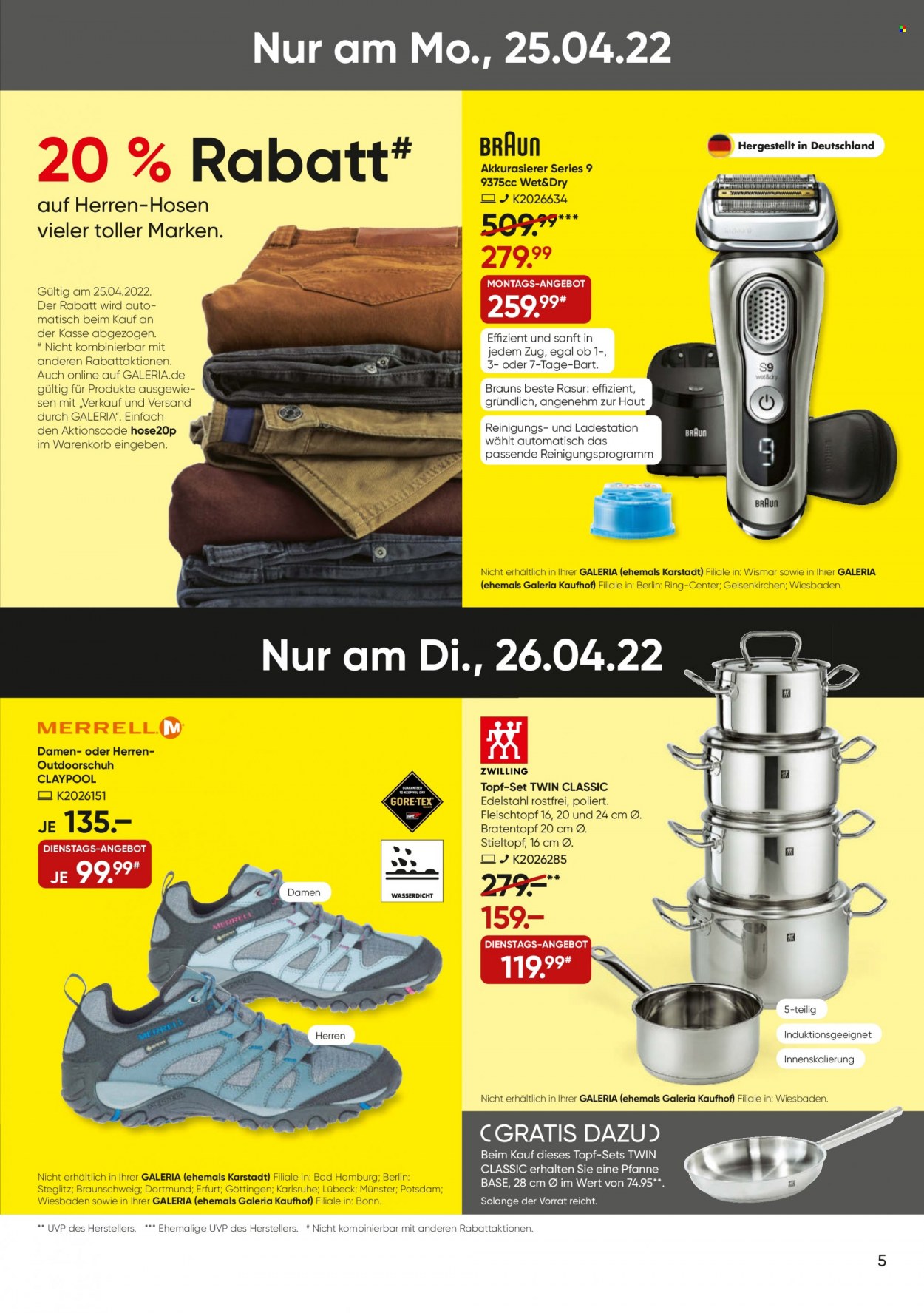 GALERIA Karstadt Kaufhof Prospekte  - 20.04.2022 - 26.04.2022. Seite 5