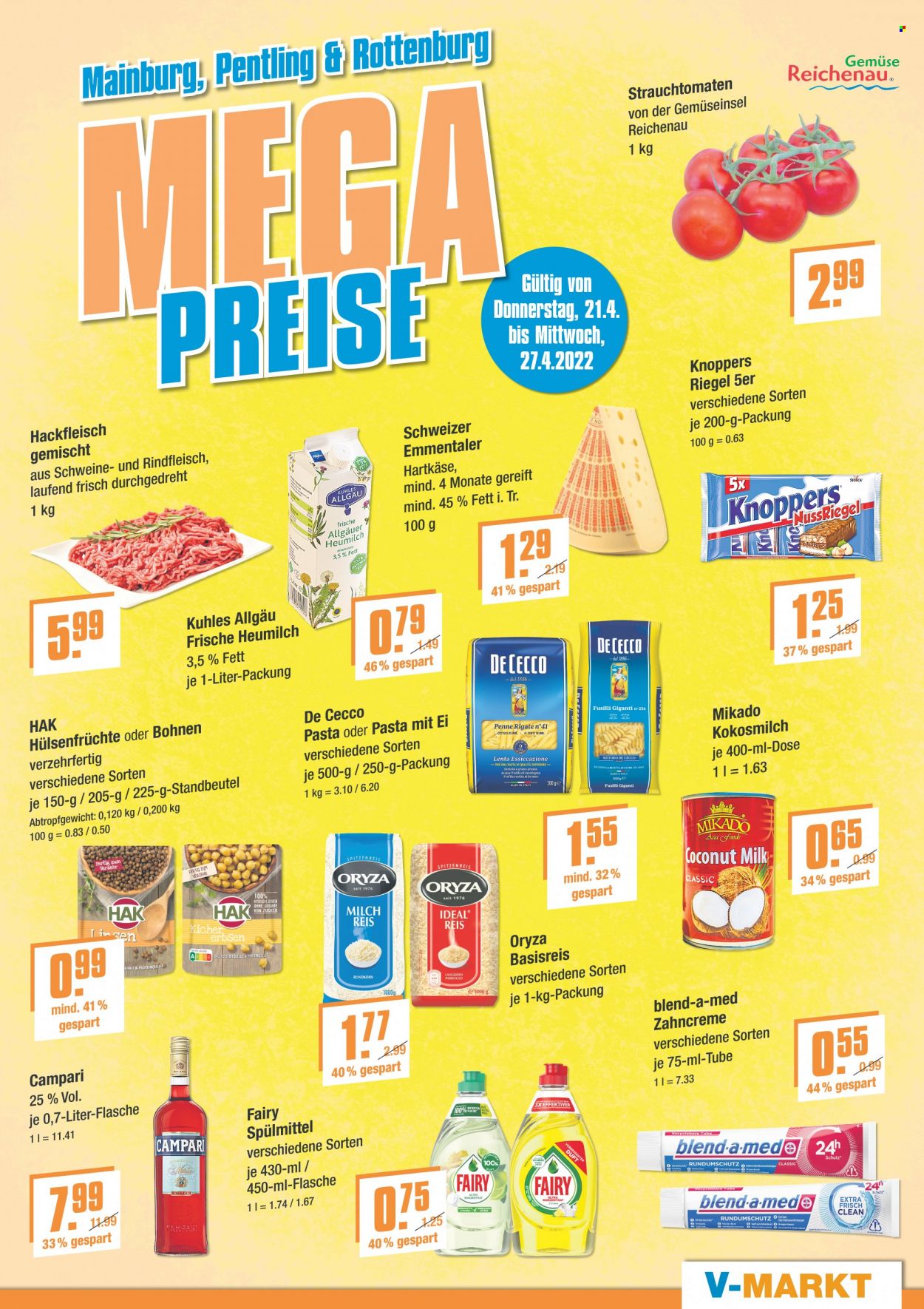V-Markt Prospekte  - 21.04.2022 - 27.04.2022. Seite 1