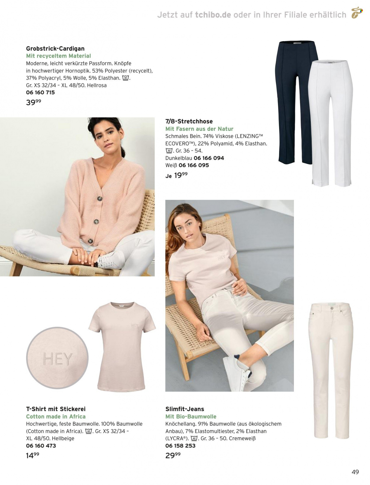 thumbnail - Prospekte Tchibo - Produkte in Aktion - Tchibo, Jeans, Shirt, Cardigan. Seite 49.