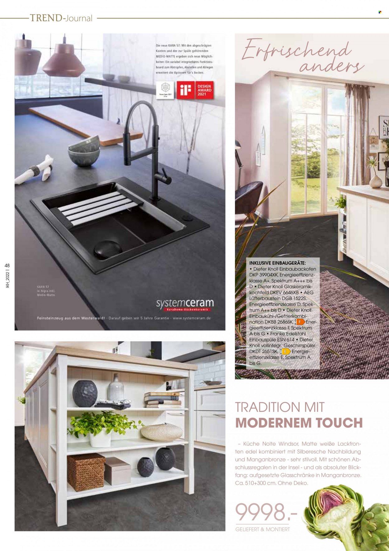 thumbnail - Prospekte Zurbrüggen - 22.04.2022 - 31.12.2022 - Produkte in Aktion - AEG, Küchen. Seite 48.