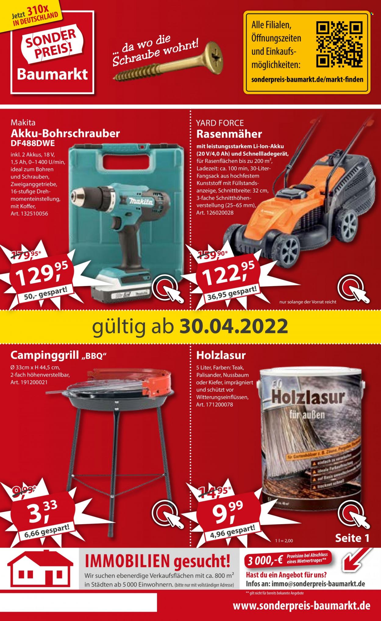 Sonderpreis-Baumarkt Prospekte  - 30.04.2022 - 6.05.2022. Seite 1