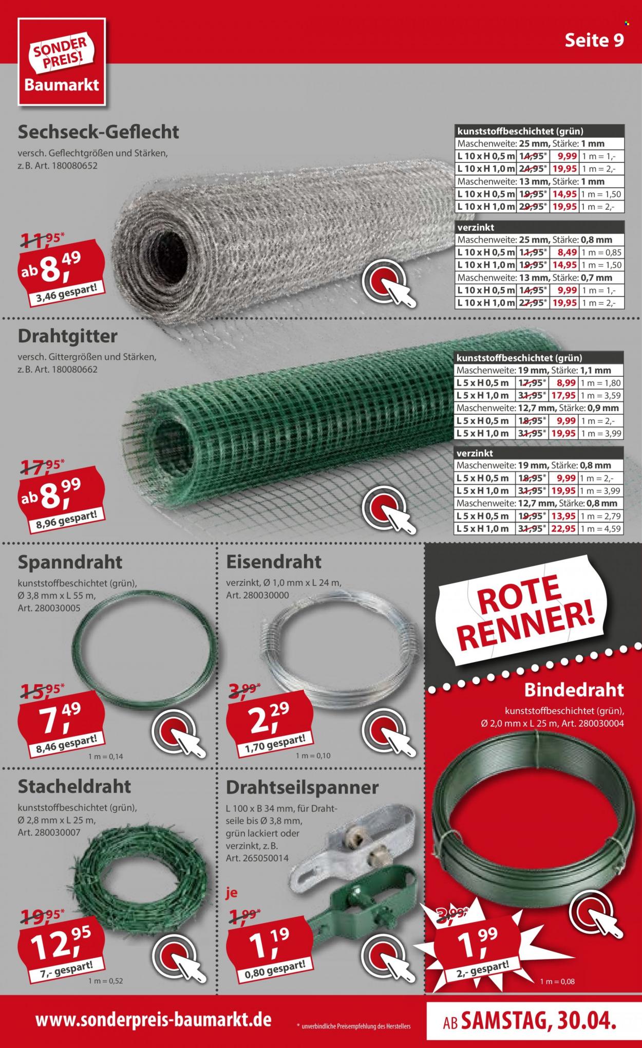 Sonderpreis-Baumarkt Prospekte  - 30.04.2022 - 6.05.2022. Seite 9