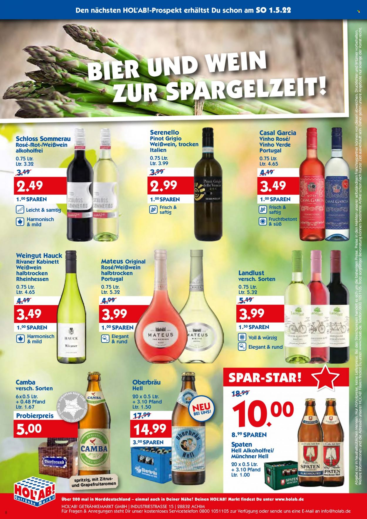 Hol'ab! Getränkemarkt Prospekte  - 25.04.2022 - 30.04.2022. Seite 8