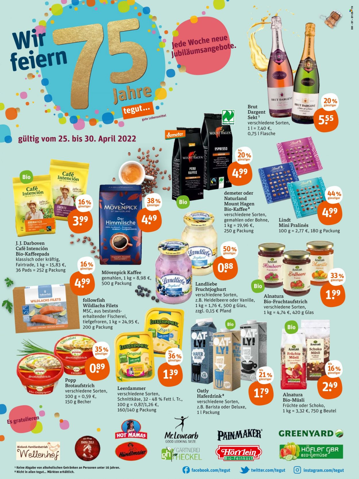 tegut... Prospekte  - 25.04.2022 - 30.04.2022. Seite 1