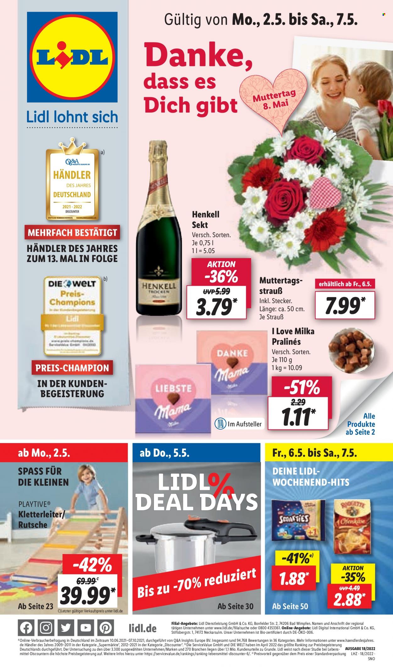 Lidl Prospekte  - 2.05.2022 - 7.05.2022. Seite 1