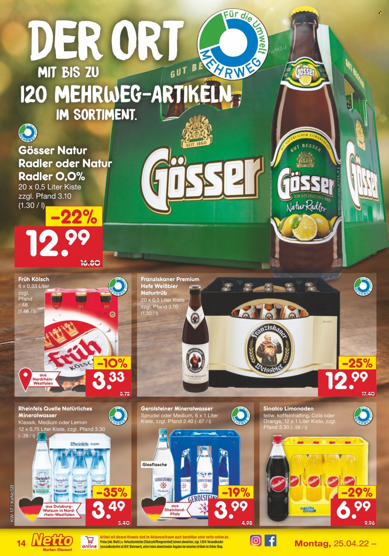 Netto Marken-Discount Prospekte  - 25.04.2022 - 30.04.2022. Seite 14