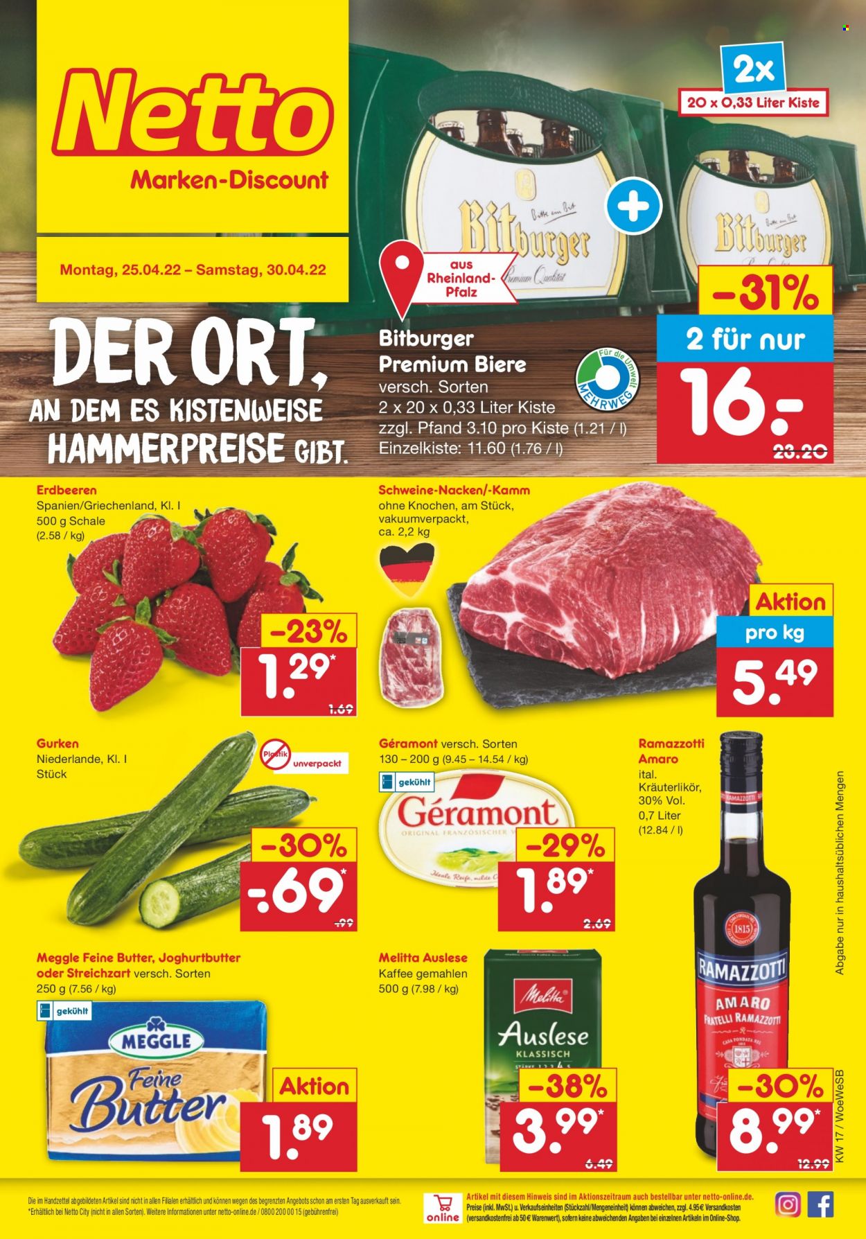 Netto Marken-Discount Prospekte  - 25.04.2022 - 30.04.2022. Seite 1