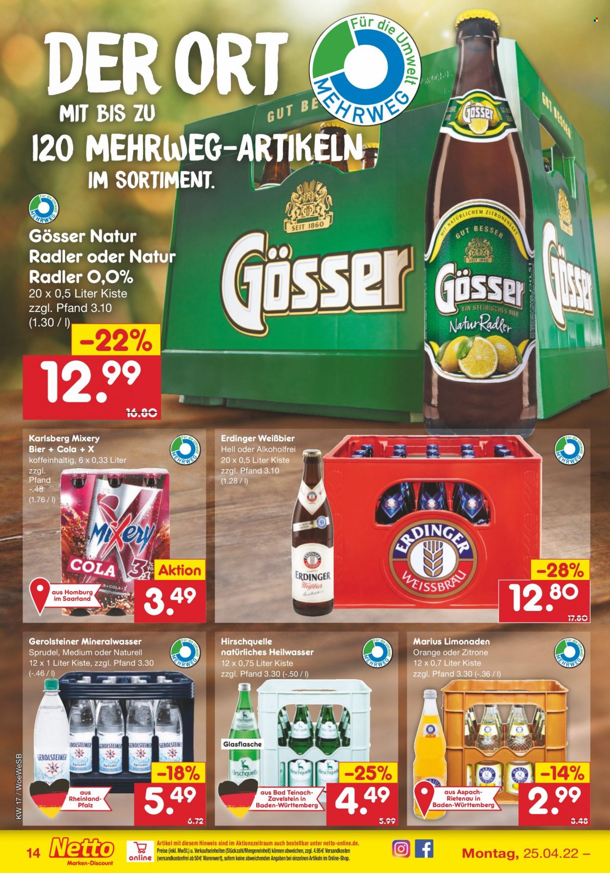 Netto Marken-Discount Prospekte  - 25.04.2022 - 30.04.2022. Seite 14