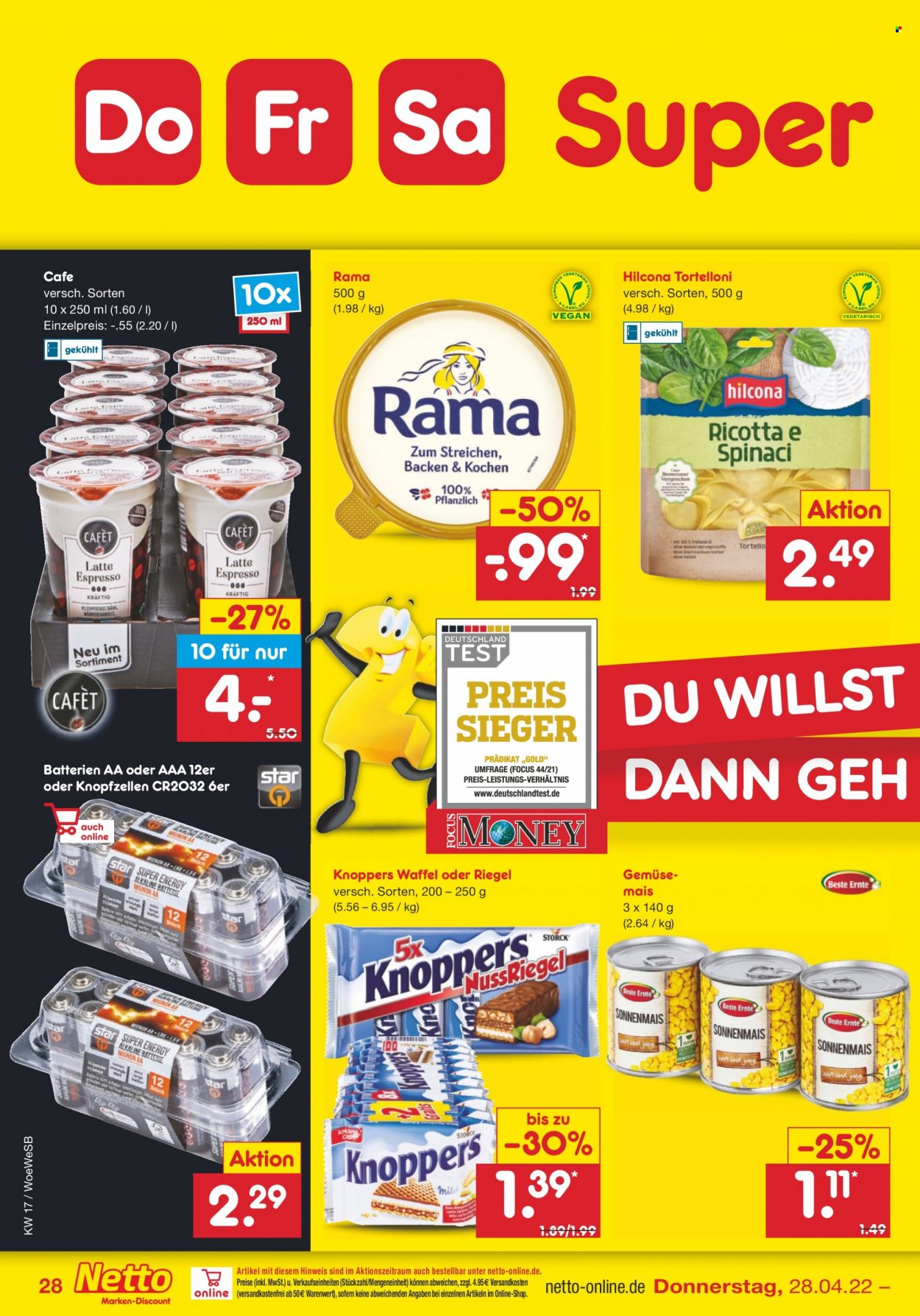 Netto Marken-Discount Prospekte  - 25.04.2022 - 30.04.2022. Seite 28