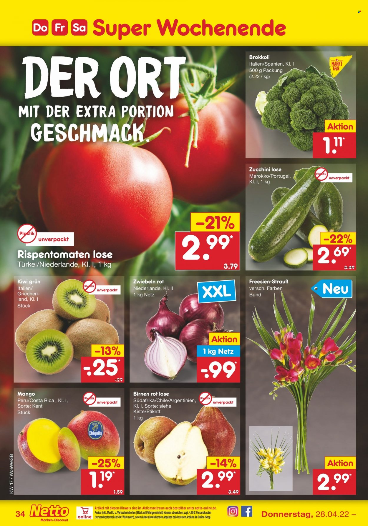 Netto Marken-Discount Prospekte  - 25.04.2022 - 30.04.2022. Seite 34