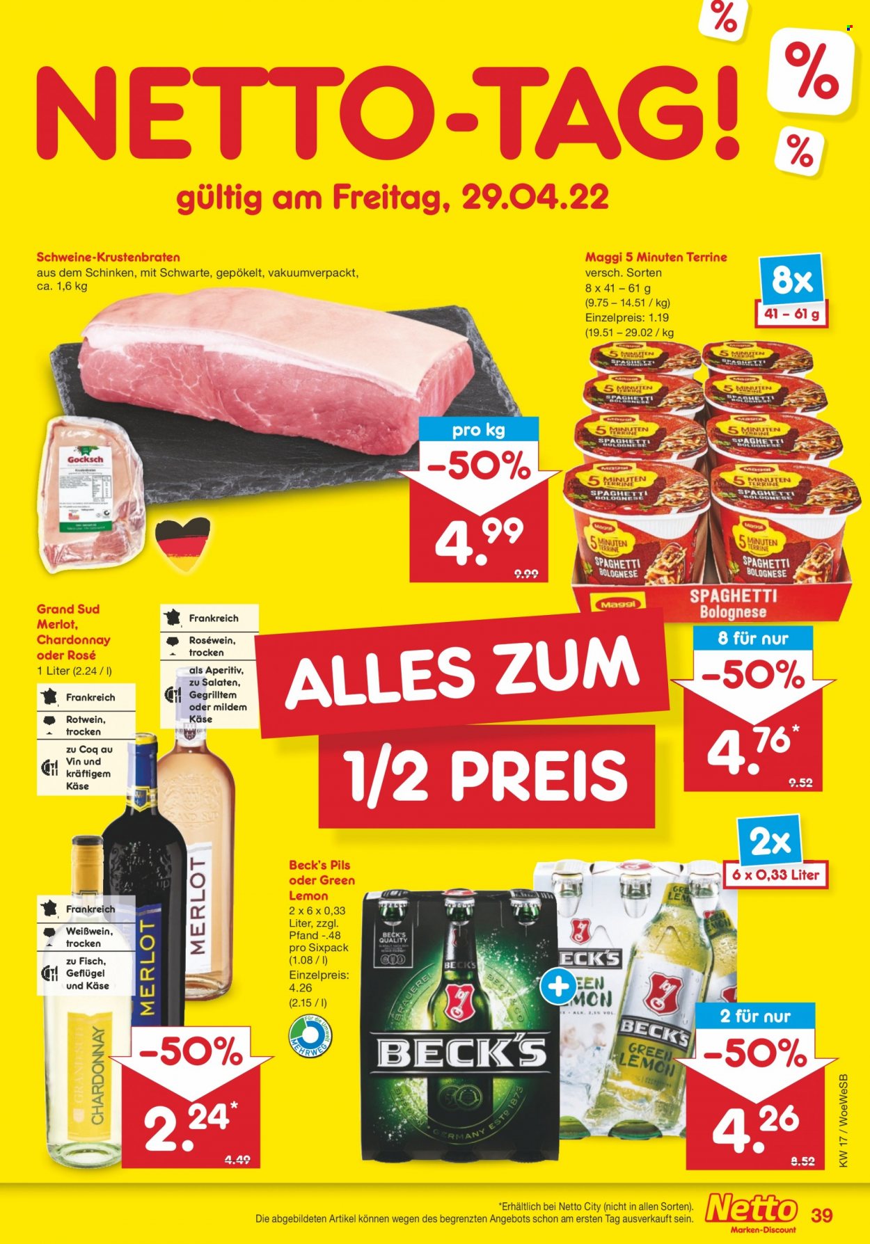 Netto Marken-Discount Prospekte  - 25.04.2022 - 30.04.2022. Seite 39
