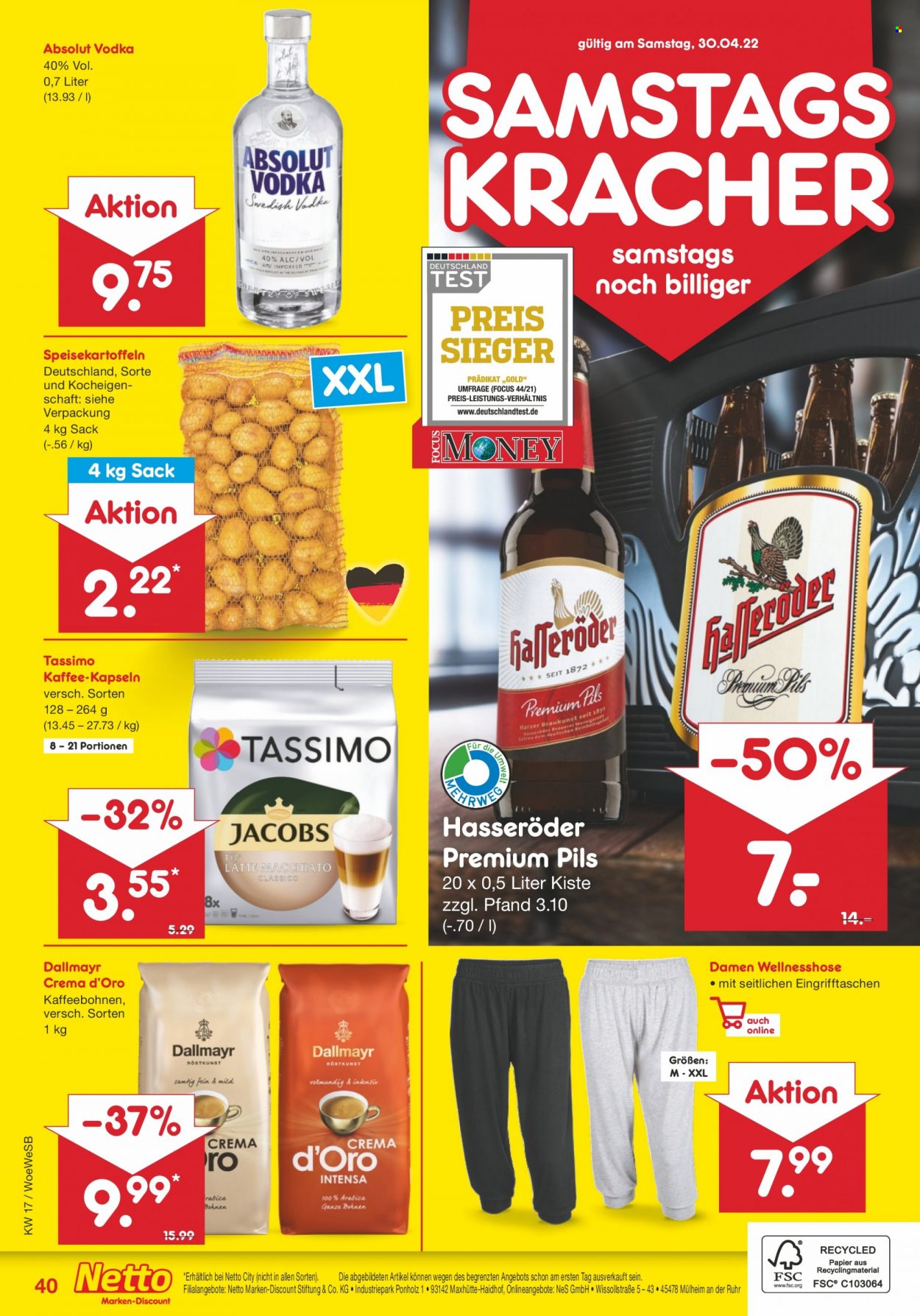 Netto Marken-Discount Prospekte  - 25.04.2022 - 30.04.2022. Seite 40