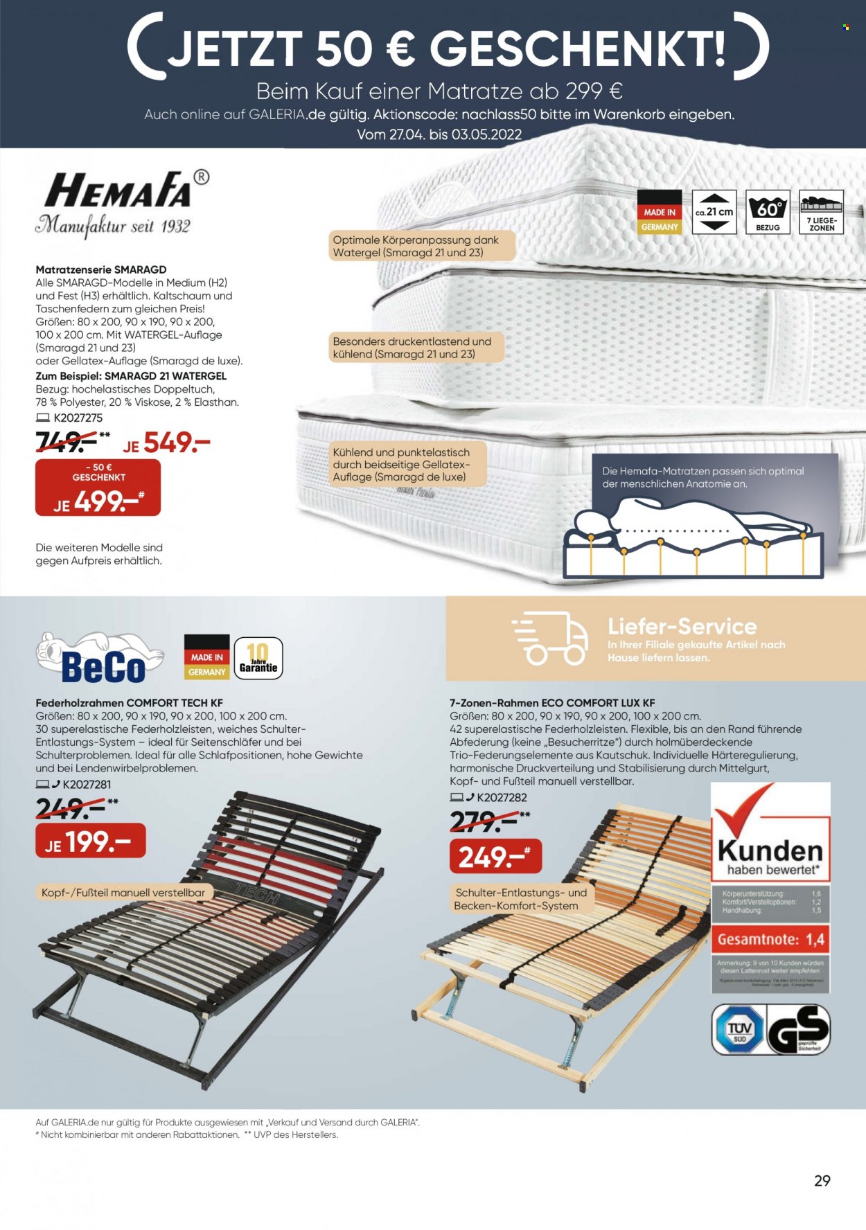 GALERIA Karstadt Kaufhof Prospekte  - 27.04.2022 - 3.05.2022. Seite 29