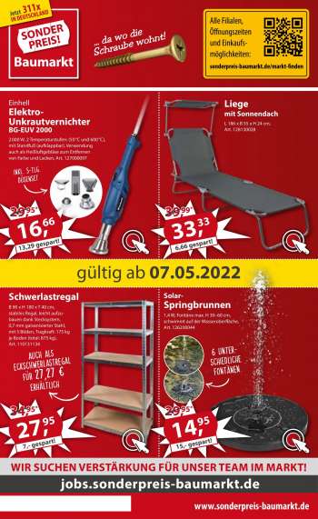 Prospekte Sonderpreis-Baumarkt - 7.05.2022 - 13.05.2022.
