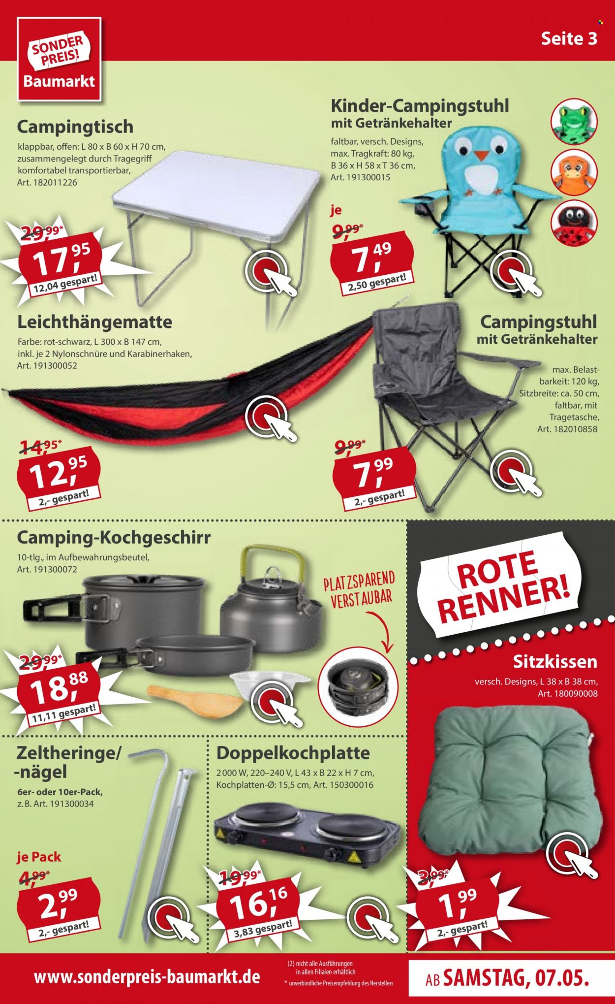 Sonderpreis-Baumarkt Prospekte  - 7.05.2022 - 13.05.2022. Seite 3