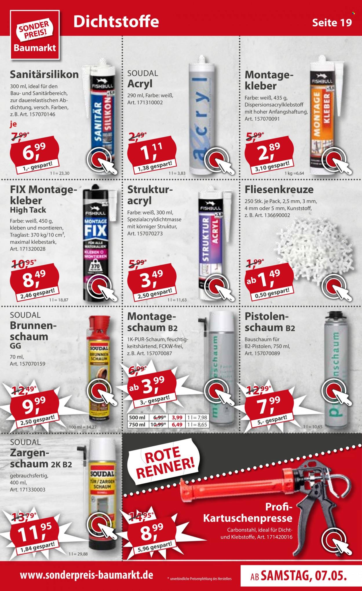 Sonderpreis-Baumarkt Prospekte  - 7.05.2022 - 13.05.2022. Seite 19