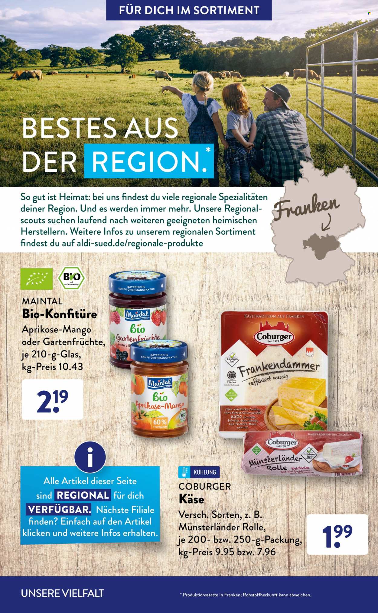 thumbnail - Prospekte ALDI SÜD - 1.05.2022 - 31.05.2022 - Produkte in Aktion - Käse, Vollmilch, Eier, Konfitüre, Kaffee, Espresso. Seite 8.
