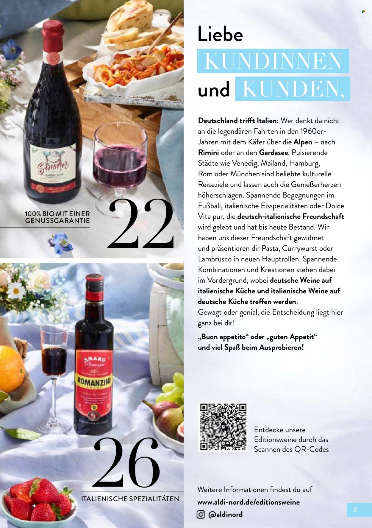 thumbnail - Prospekte ALDI Nord - Produkte in Aktion - Alkohol, Currywurst, Wein, Käfer, Lambrusco. Seite 3.