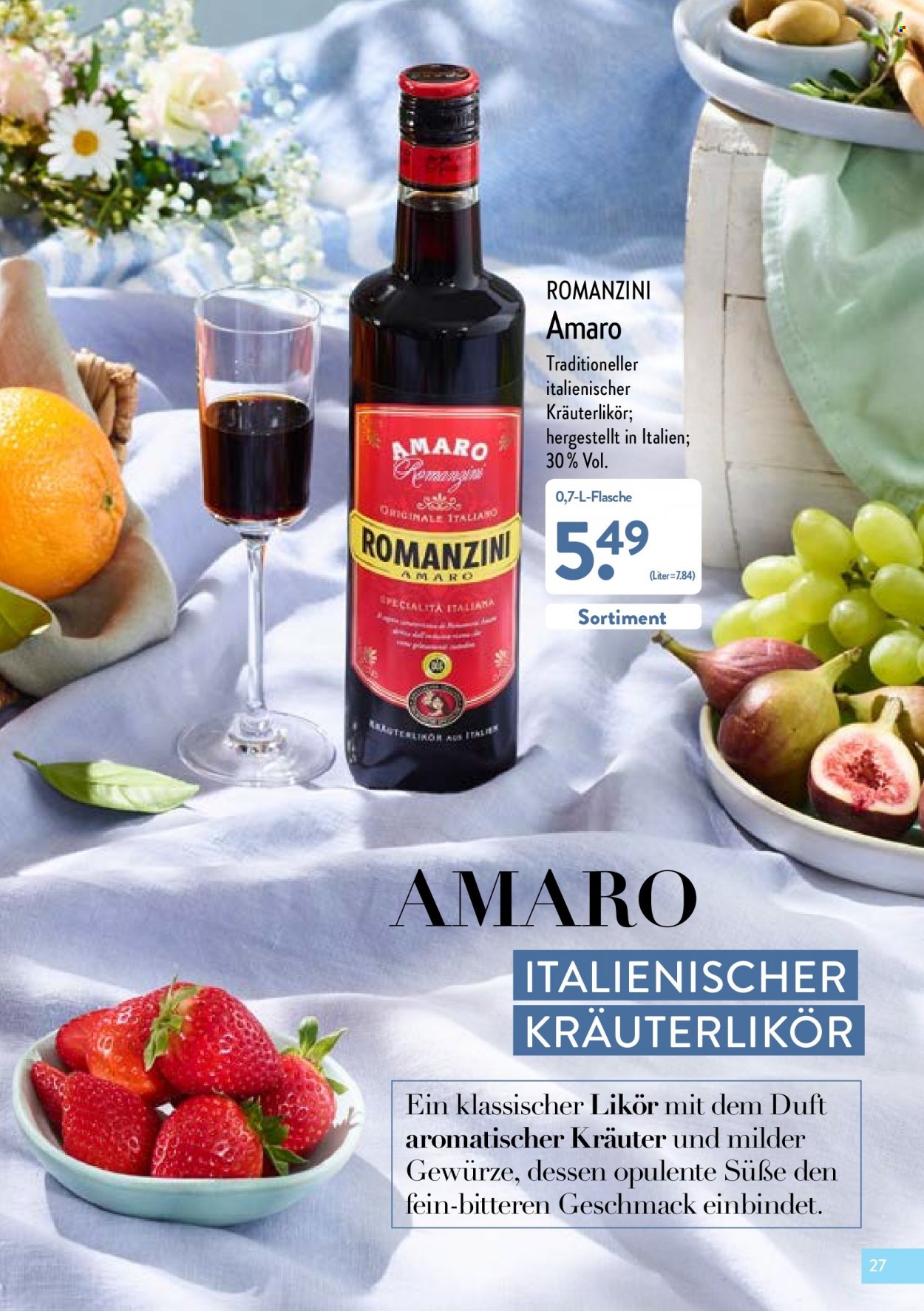 thumbnail - Prospekte ALDI Nord - Produkte in Aktion - Alkohol, Kräuterlikör, Likör. Seite 27.