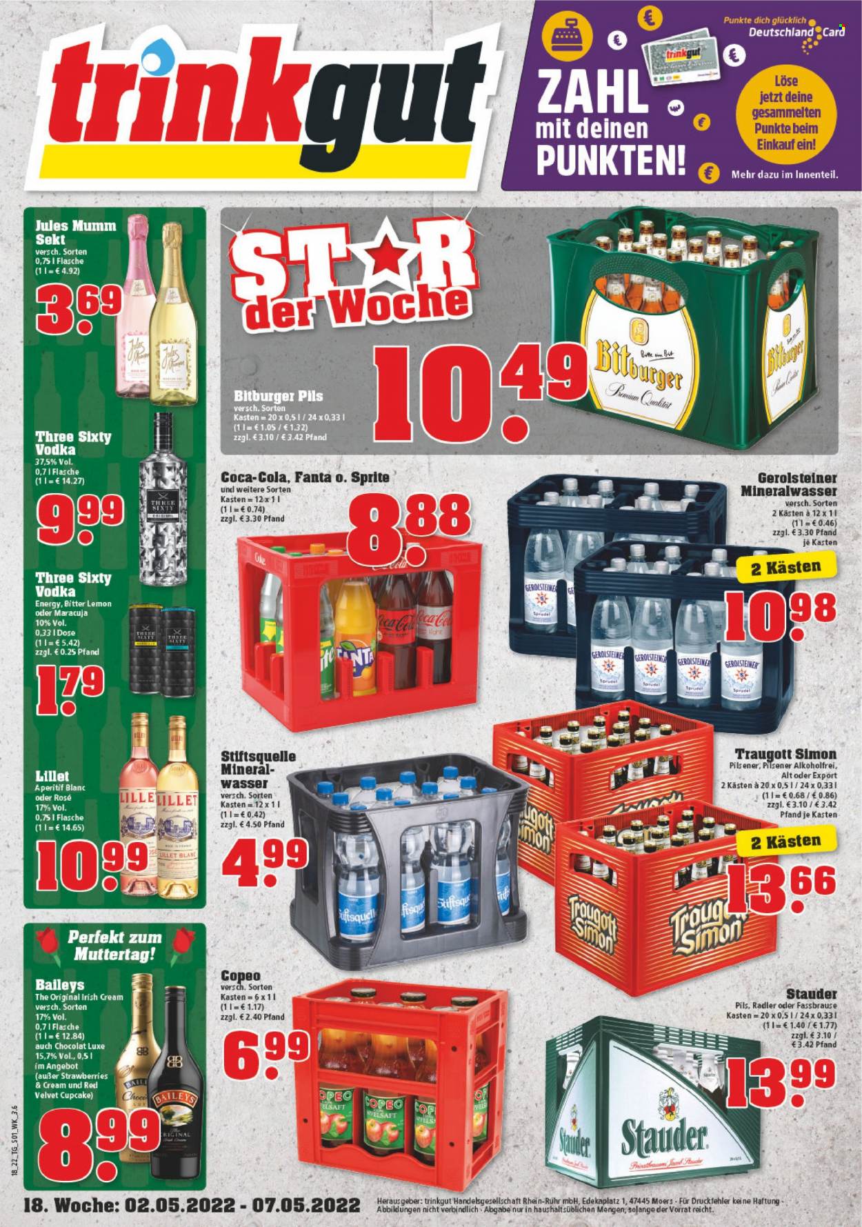 trinkgut Prospekte  - 2.05.2022 - 7.05.2022. Seite 1