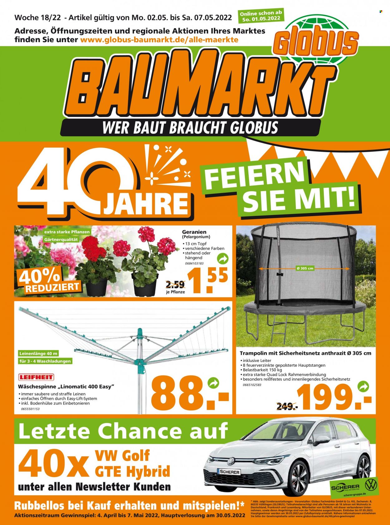 Globus Baumarkt Prospekte  - 2.05.2022 - 7.05.2022. Seite 1