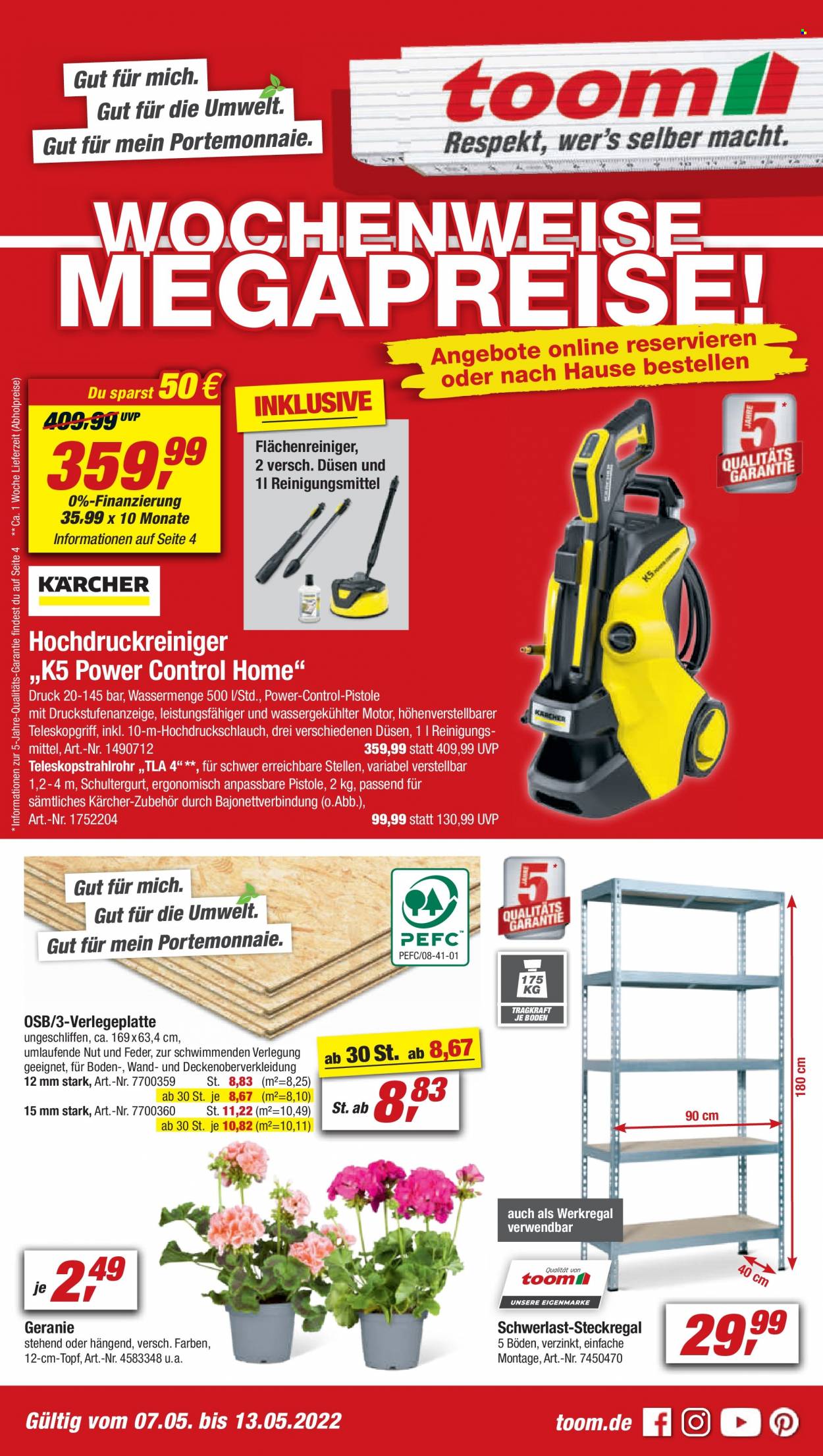 toom Baumarkt Prospekte  - 7.05.2022 - 13.05.2022. Seite 1