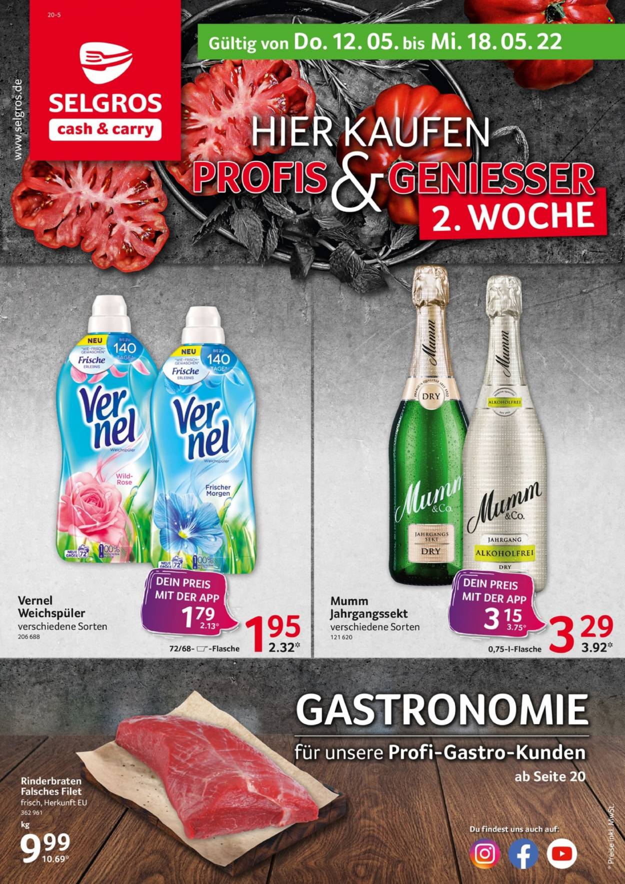 Selgros Prospekte  - 12.05.2022 - 18.05.2022. Seite 1
