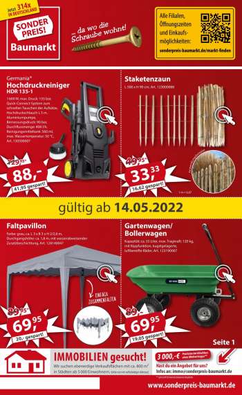 Prospekte Sonderpreis-Baumarkt - 14.05.2022 - 20.05.2022.