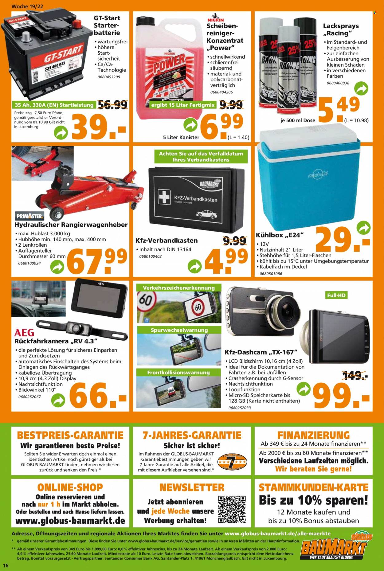 Globus Baumarkt Prospekte  - 9.05.2022 - 14.05.2022. Seite 16