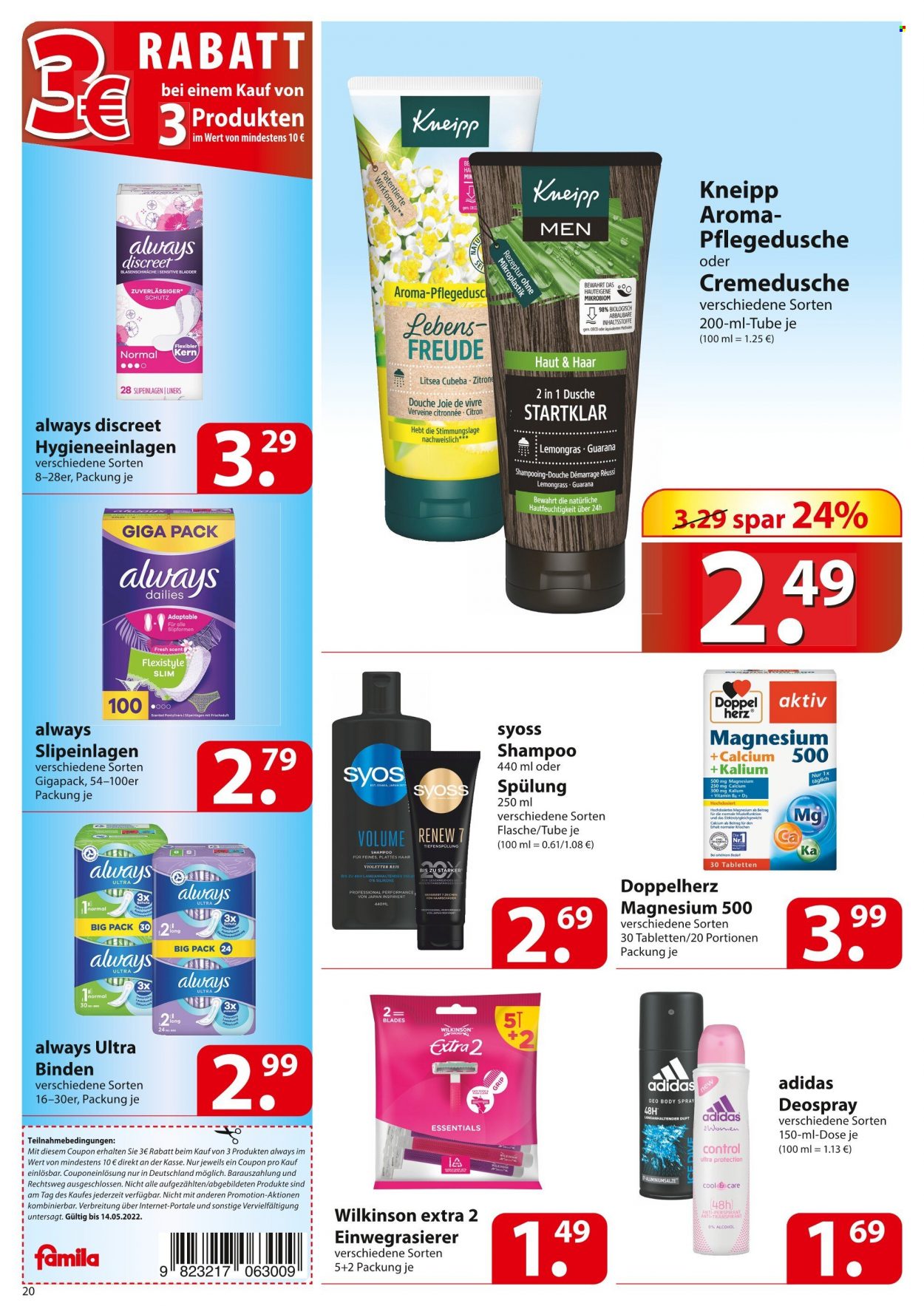 famila Prospekte  - 9.05.2022 - 14.05.2022. Seite 20