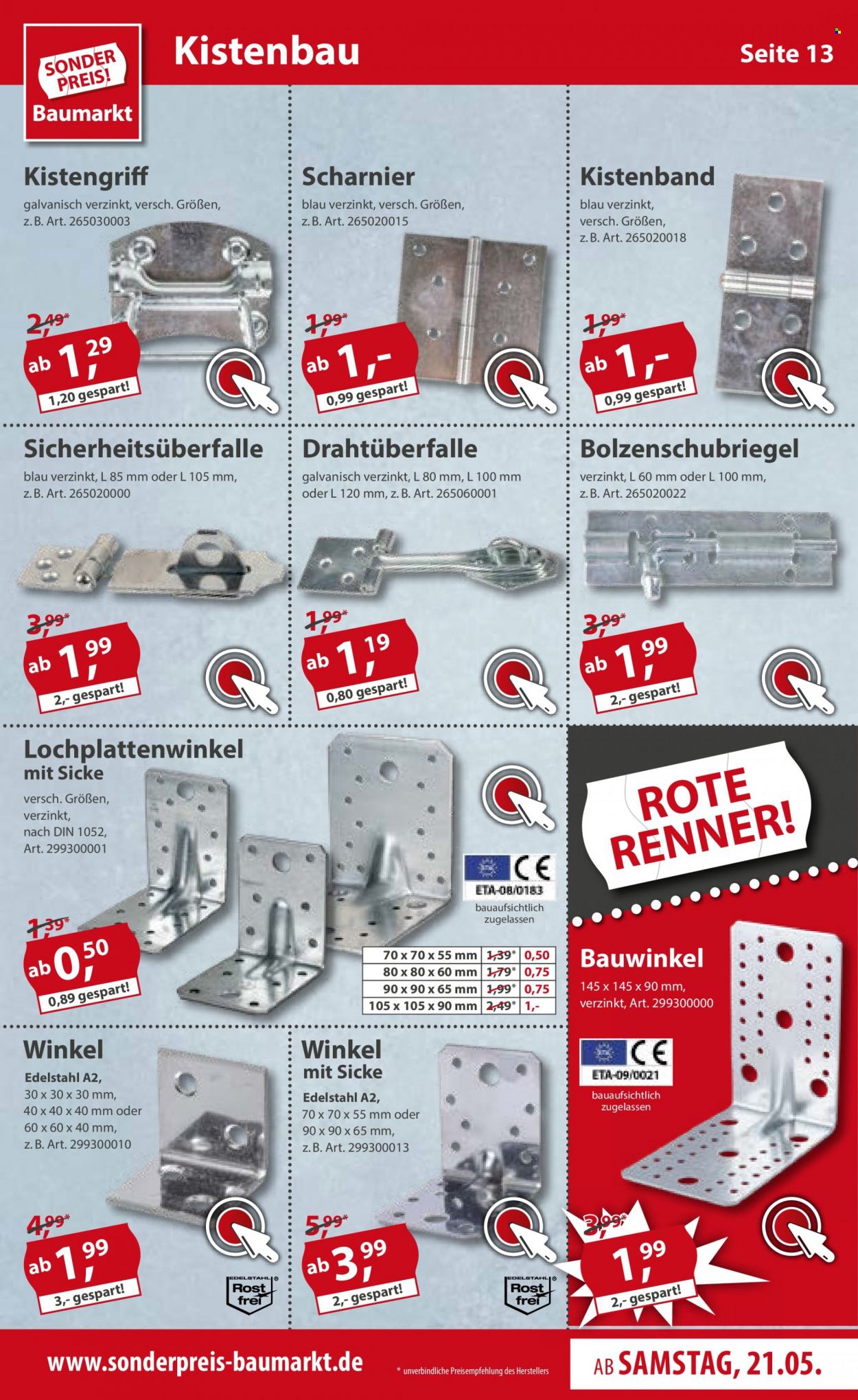 Sonderpreis-Baumarkt Prospekte  - 21.05.2022 - 27.05.2022. Seite 13