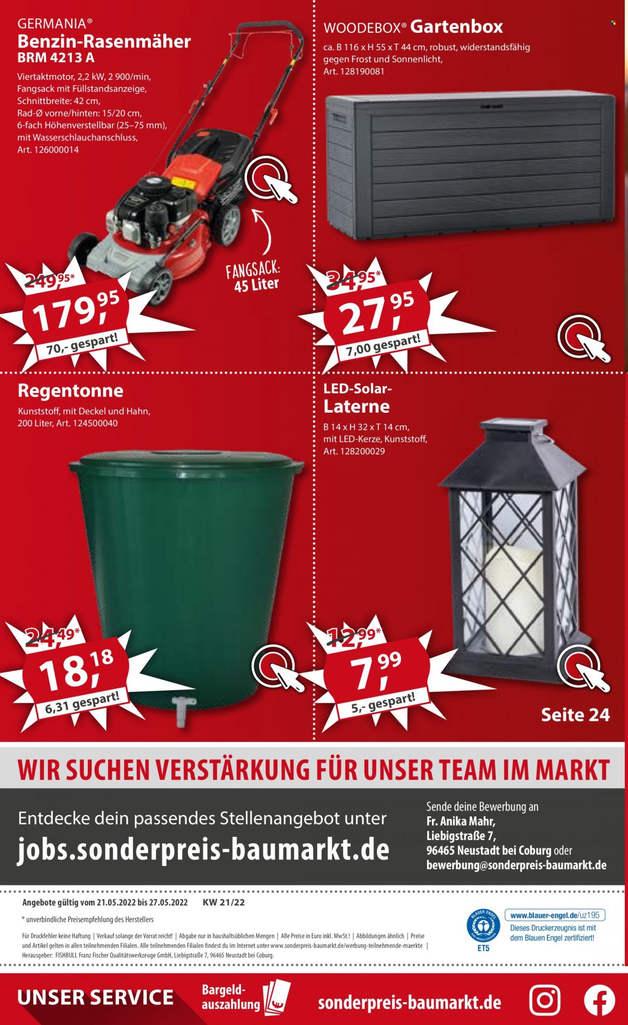 Sonderpreis-Baumarkt Prospekte  - 21.05.2022 - 27.05.2022. Seite 24