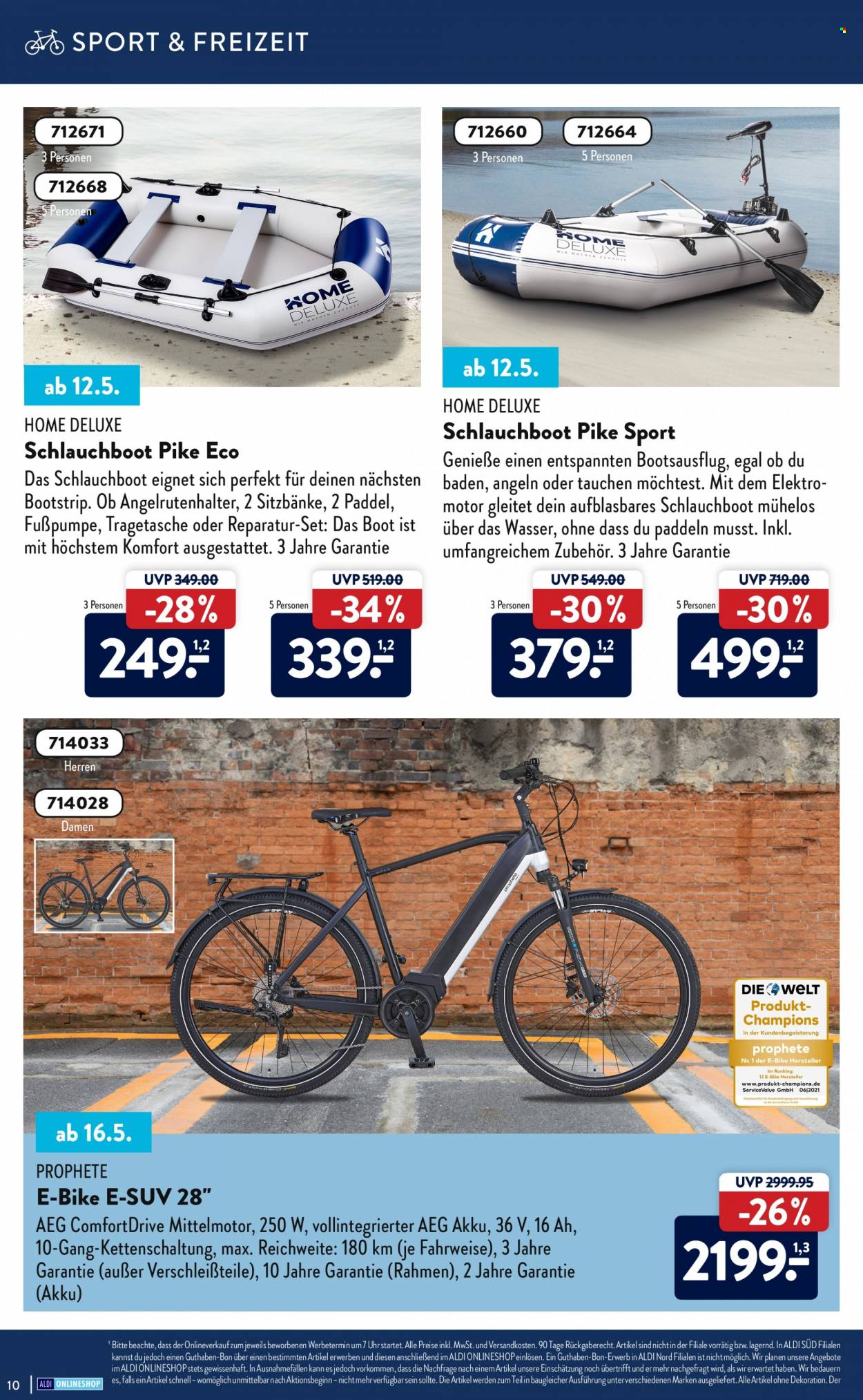 thumbnail - Prospekte ALDI Nord - Produkte in Aktion - AEG, E-Bike, Dekoration. Seite 10.
