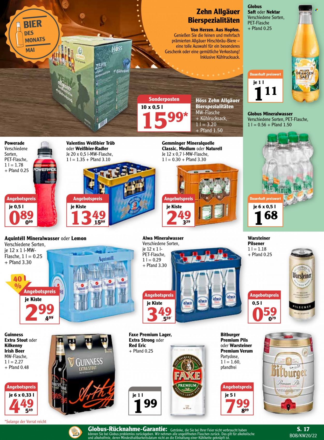 Globus Prospekte  - 16.05.2022 - 21.05.2022. Seite 17