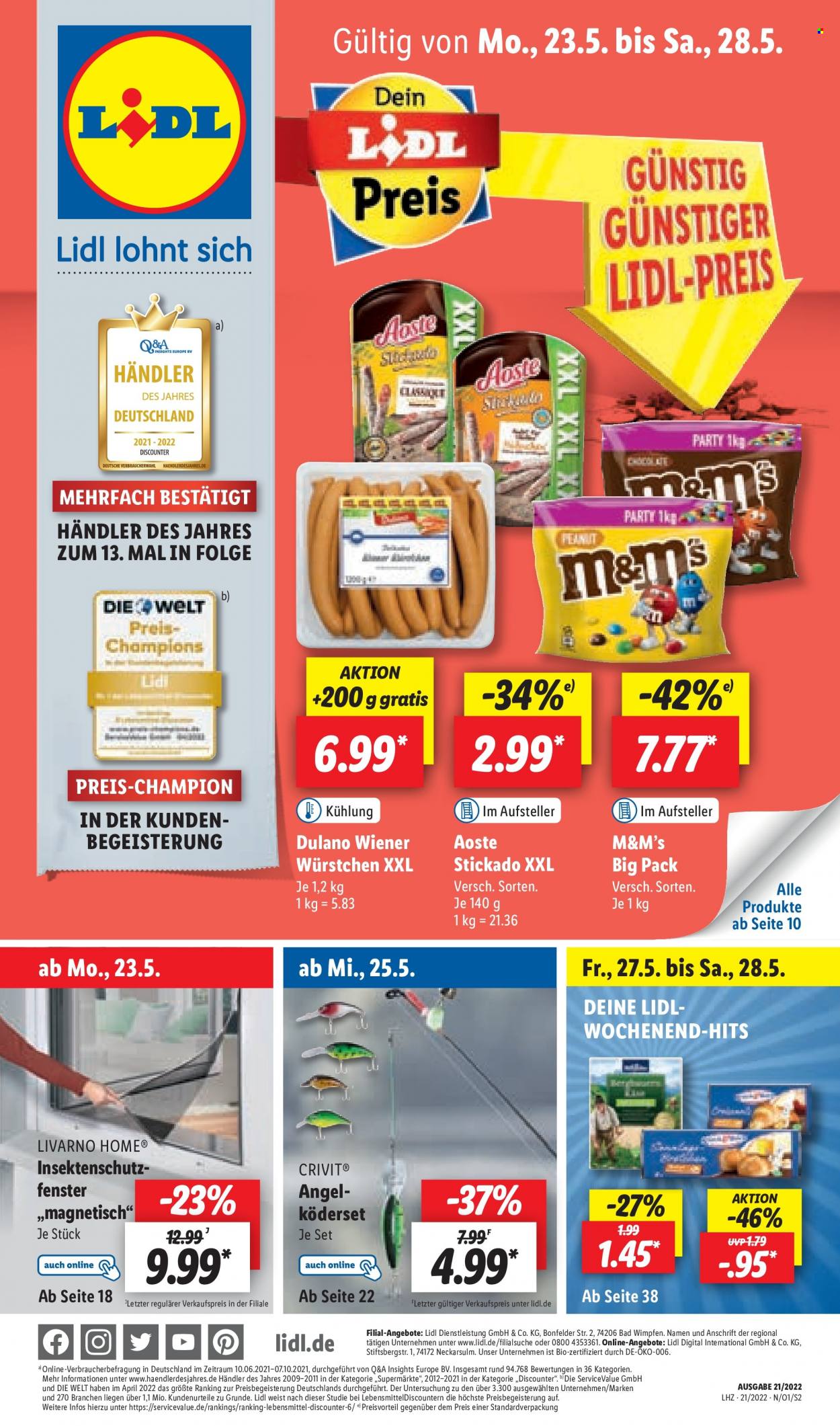 Lidl Prospekte  - 23.05.2022 - 28.05.2022. Seite 1