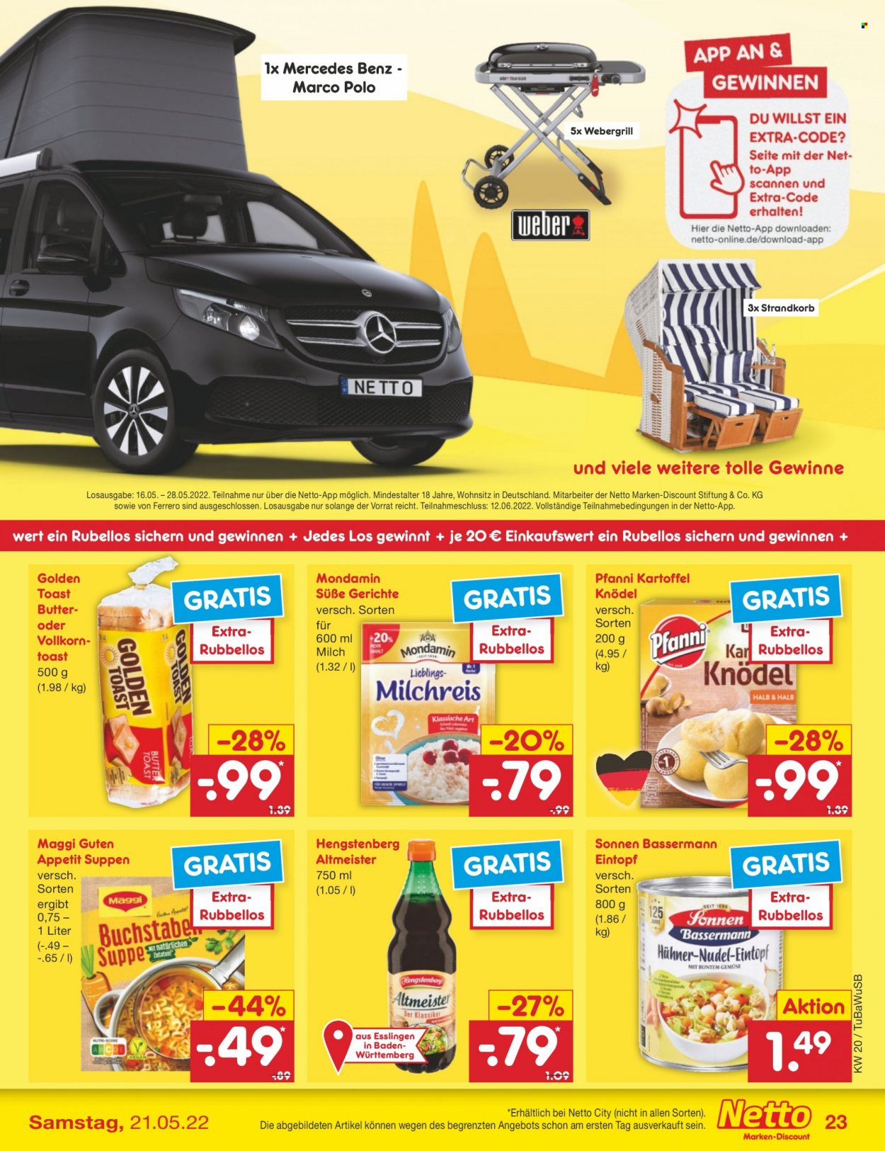 Netto Marken-Discount Prospekte  - 16.05.2022 - 21.05.2022. Seite 23
