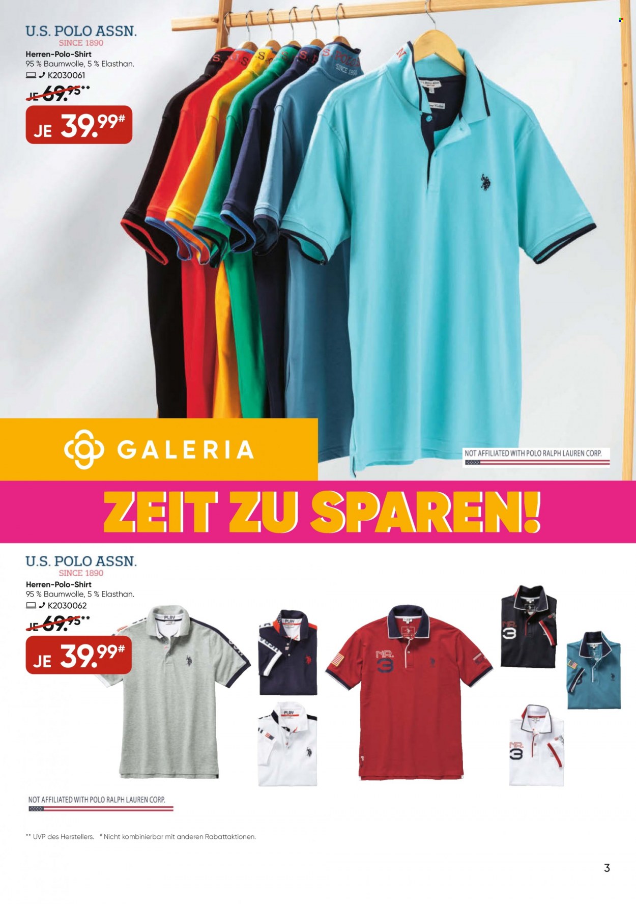 thumbnail - Prospekte GALERIA Karstadt Kaufhof - 18.05.2022 - 24.05.2022 - Produkte in Aktion - Ralph Lauren, Shirt, Herren-Polo, Polo-Shirt. Seite 3.