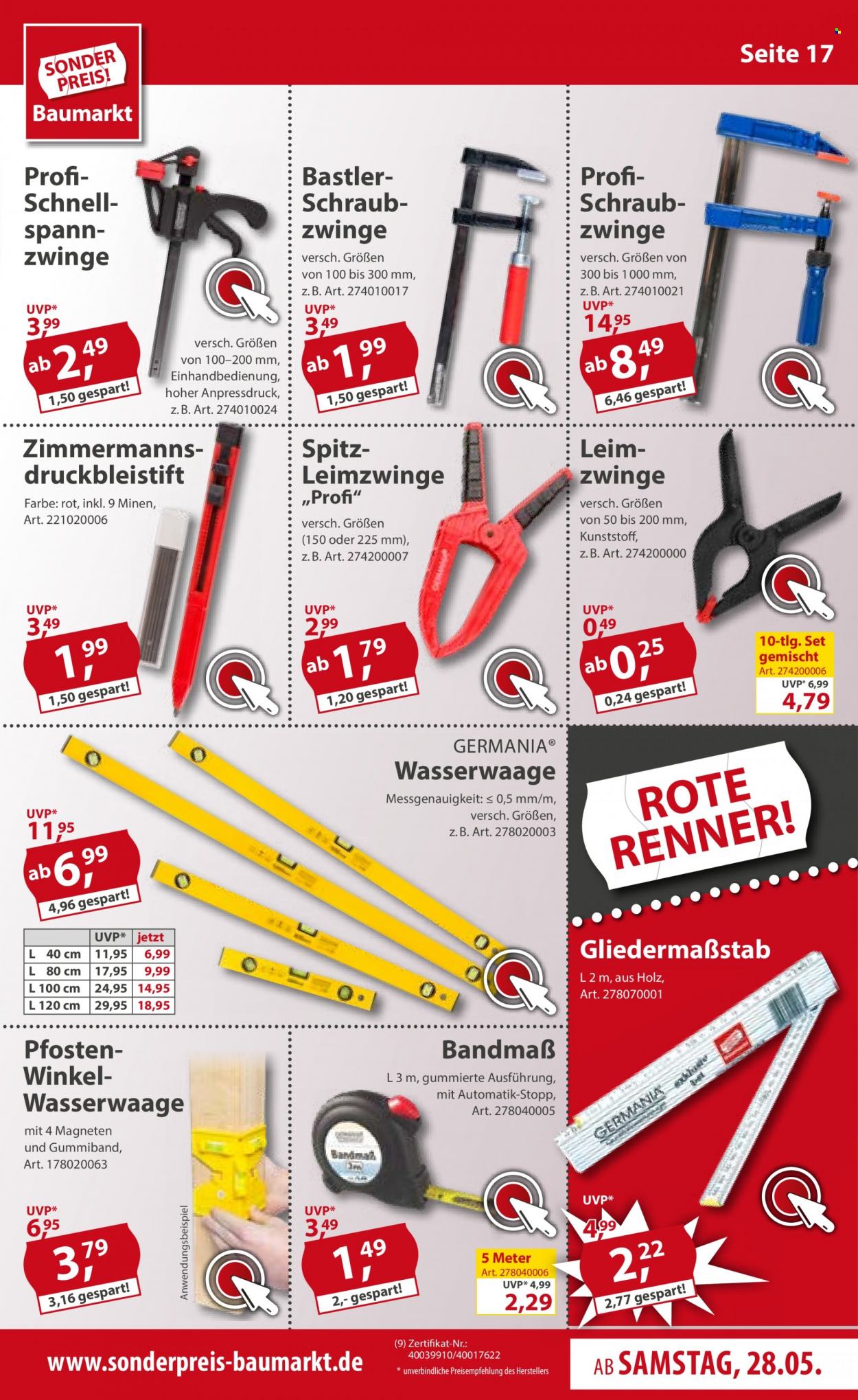 Sonderpreis-Baumarkt Prospekte  - 28.05.2022 - 3.06.2022. Seite 17