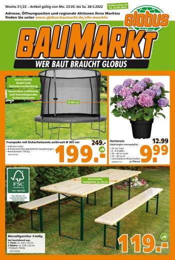 Prospekte Globus Baumarkt - 23.05.2022 - 28.05.2022.