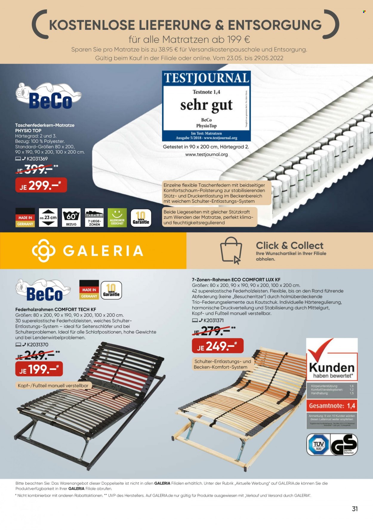 GALERIA Karstadt Kaufhof Prospekte  - 23.05.2022 - 29.05.2022. Seite 31