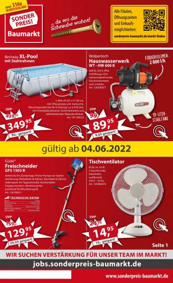Prospekte Sonderpreis-Baumarkt - 4.06.2022 - 10.06.2022.