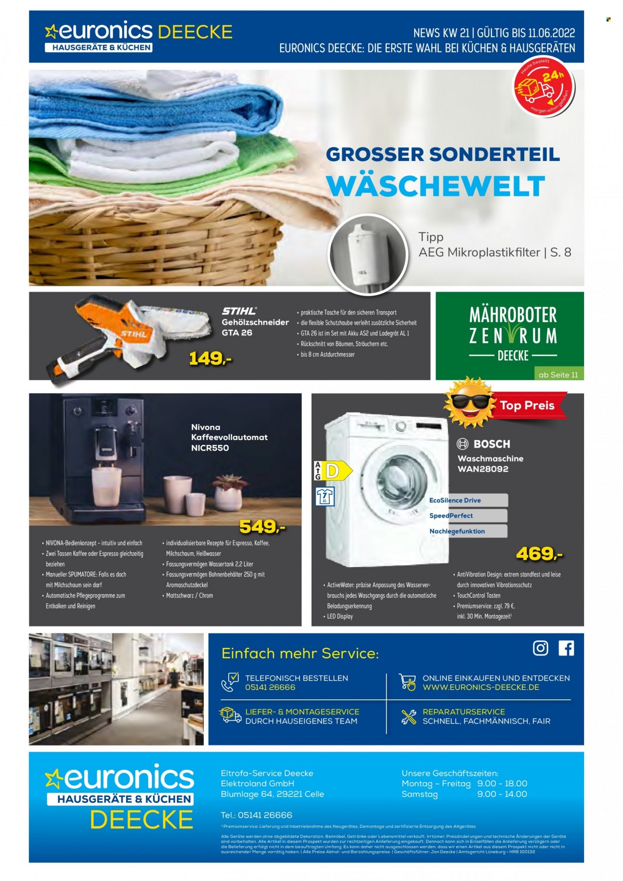 Euronics Prospekte  - 27.05.2022 - 11.06.2022. Seite 1