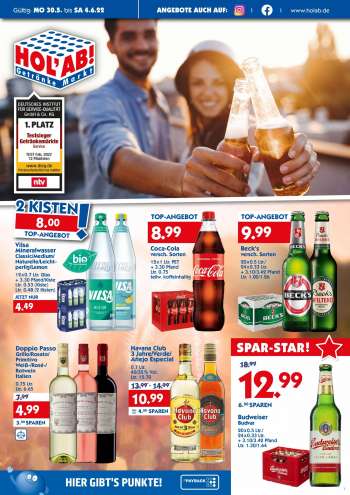 Prospekte Hol'ab! Getränkemarkt - 30.05.2022 - 4.06.2022.