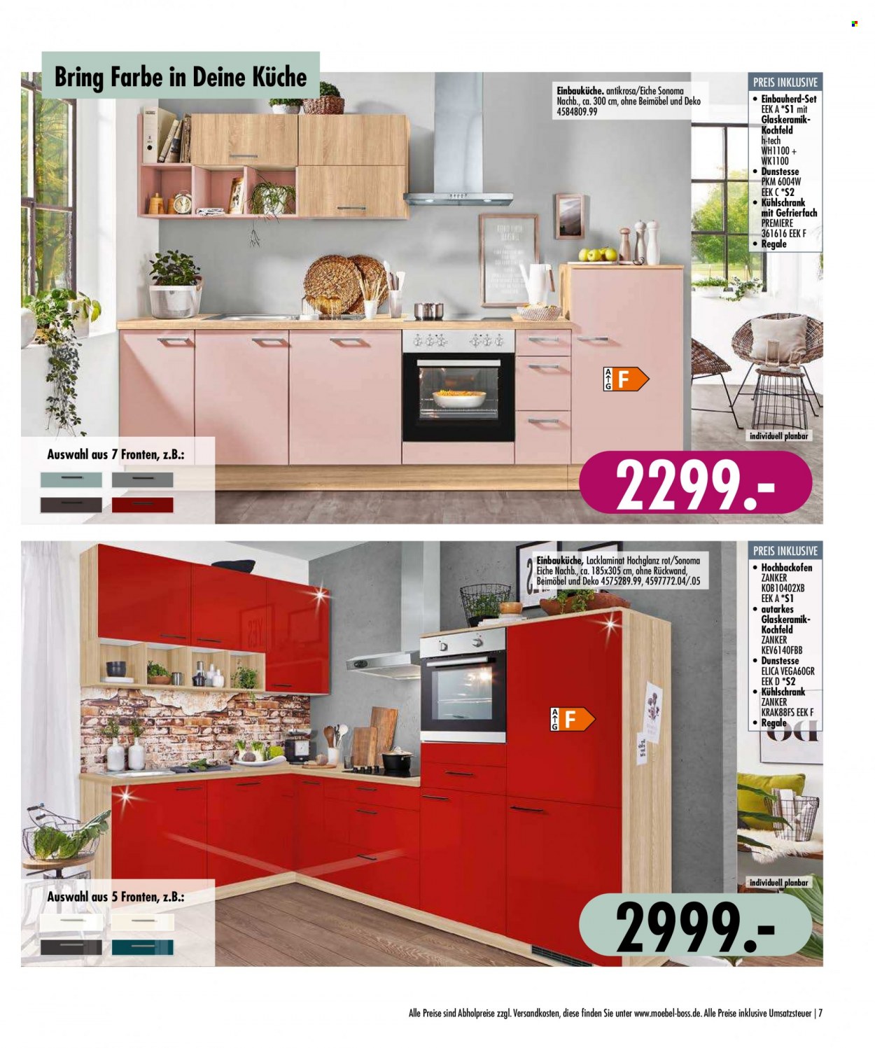 thumbnail - Prospekte SB Möbel Boss - Produkte in Aktion - Kühlschrank, Einbauherd, Glaskeramikkochfeld, Regal, Einbauküche, Küchen. Seite 7.